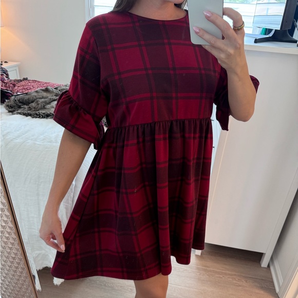 Boohoo Mini Dress-Black and Red-Size 16 - Picture 4 of 7